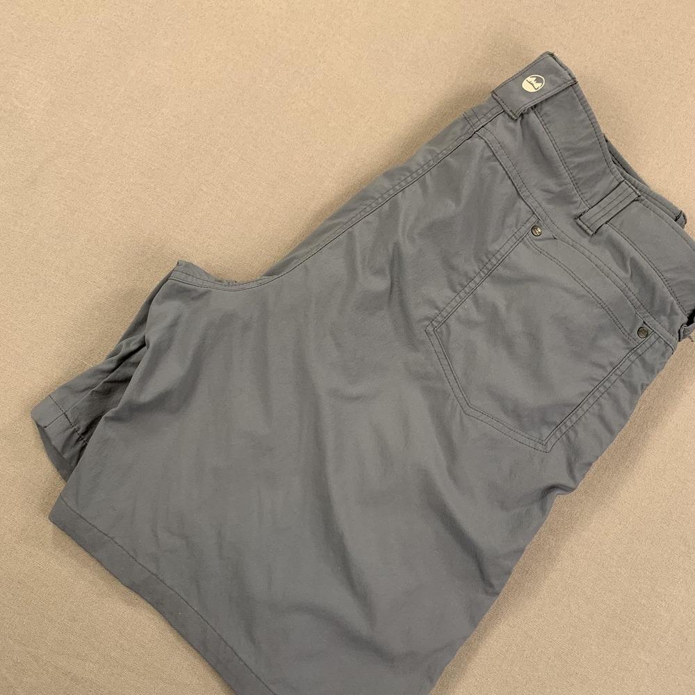 Wrangler Shorts Mens 42 Gray Nylon Stretch Outdoor Hiking Utility Zip Quick Dry